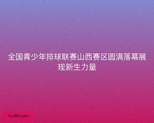 全国青少年排球联赛山西赛区圆满落幕展现新生力量