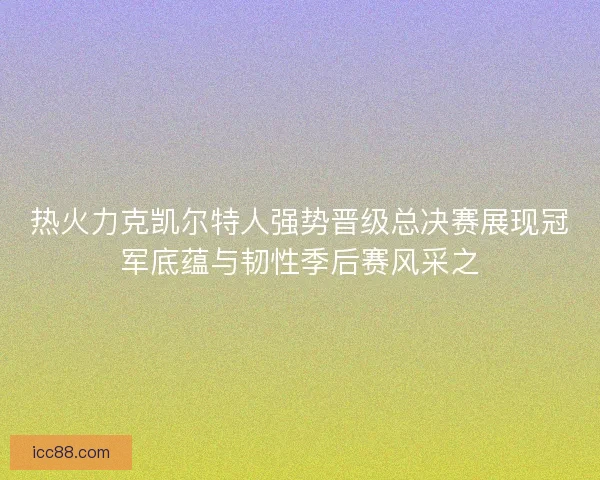 热火力克凯尔特人强势晋级总决赛展现冠军底蕴与韧性季后赛风采之